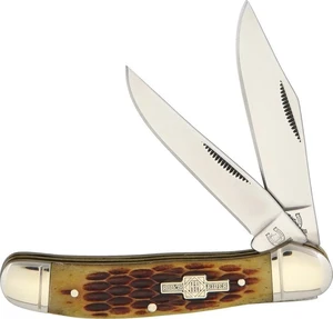 Rough Rider scyzoryk Copperhead Amber Bone