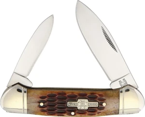 Rough Rider scyzoryk Canoe Amber Jigged Bone
