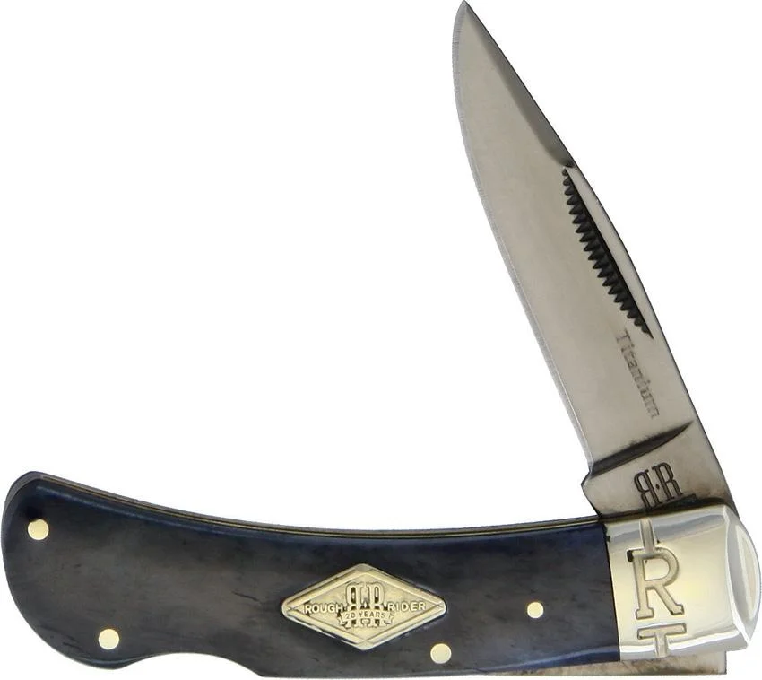 Rough Rider nóż składany Lockback Black Titanium