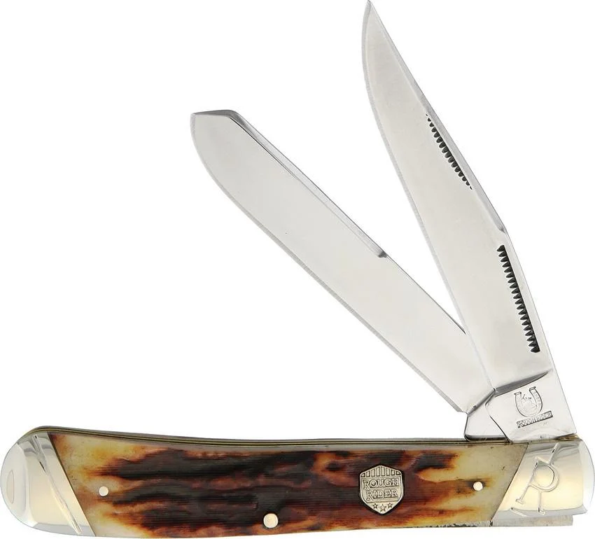 Rough Rider scyzoryk Trapper Brown Stag Bone RR178