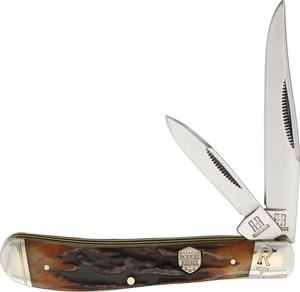 Rough Rider scyzoryk Trapper Brown Stag Bone RR184