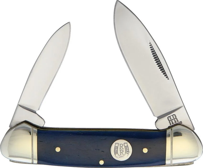 Rough Rider scyzoryk Blue Smooth Bone Canoe