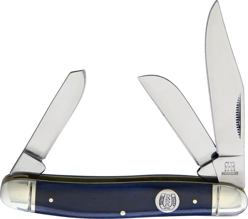 Rough Rider scyzoryk Stockman Blue Smooth Bone