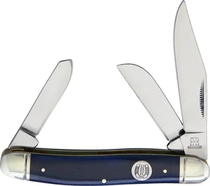 Rough Rider scyzoryk Stockman Blue Smooth Bone