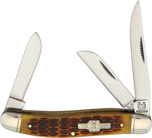 Rough Rider scyzoryk Stockman Amber Bone RR438